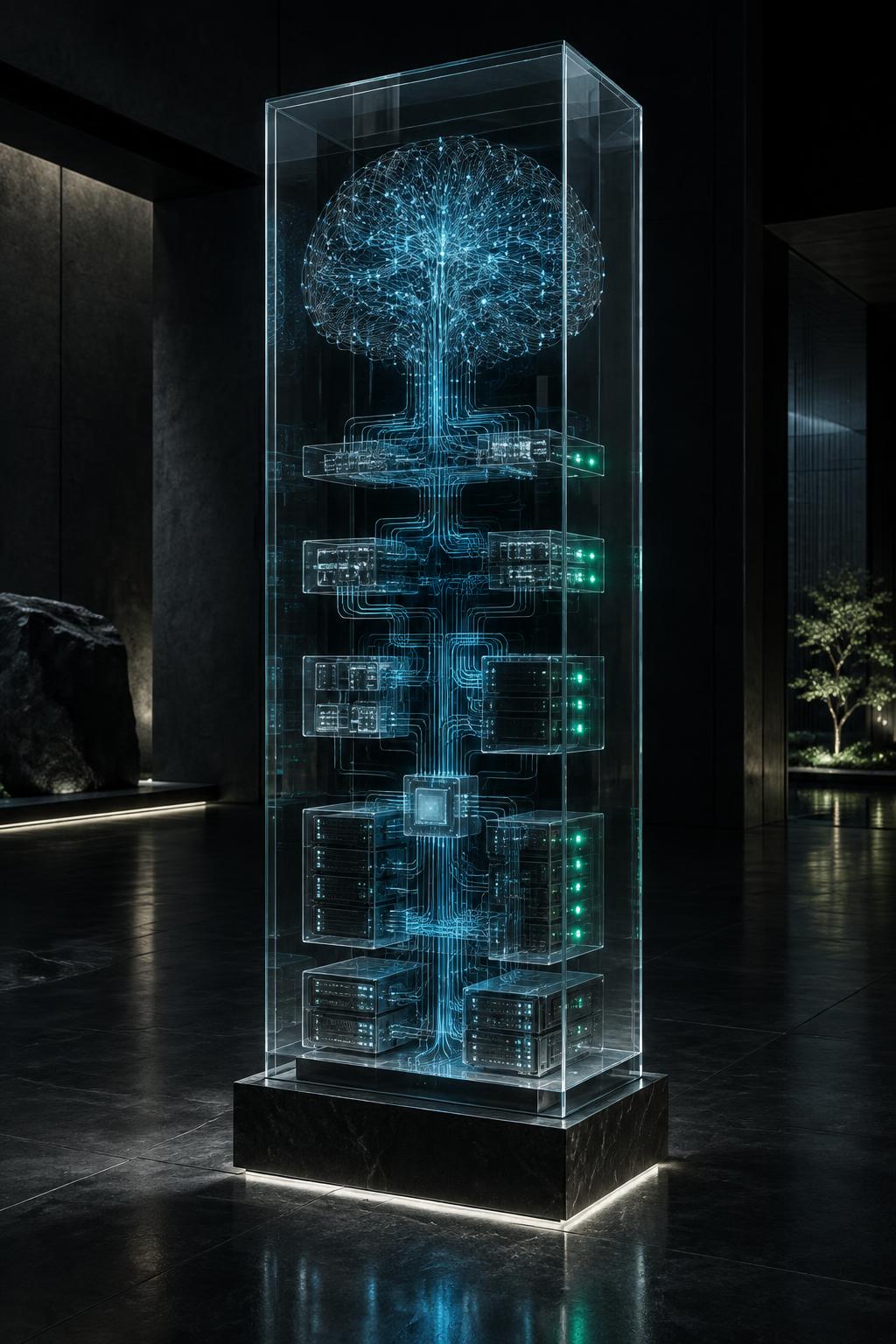 Système Cortex représenté par une architecture logicielle lumineuse